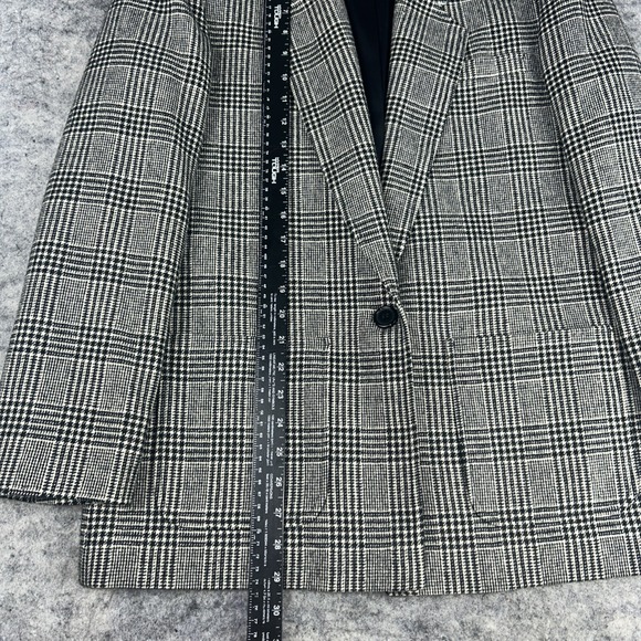 Vtg Pendleton Houndstooth Blazer Womens Size 14 100% Virgin Wool One Button USA - Picture 3 of 10